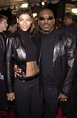 Eddie Murphy and his wife at the Hollywood premiere of Paramount's Down To Earth