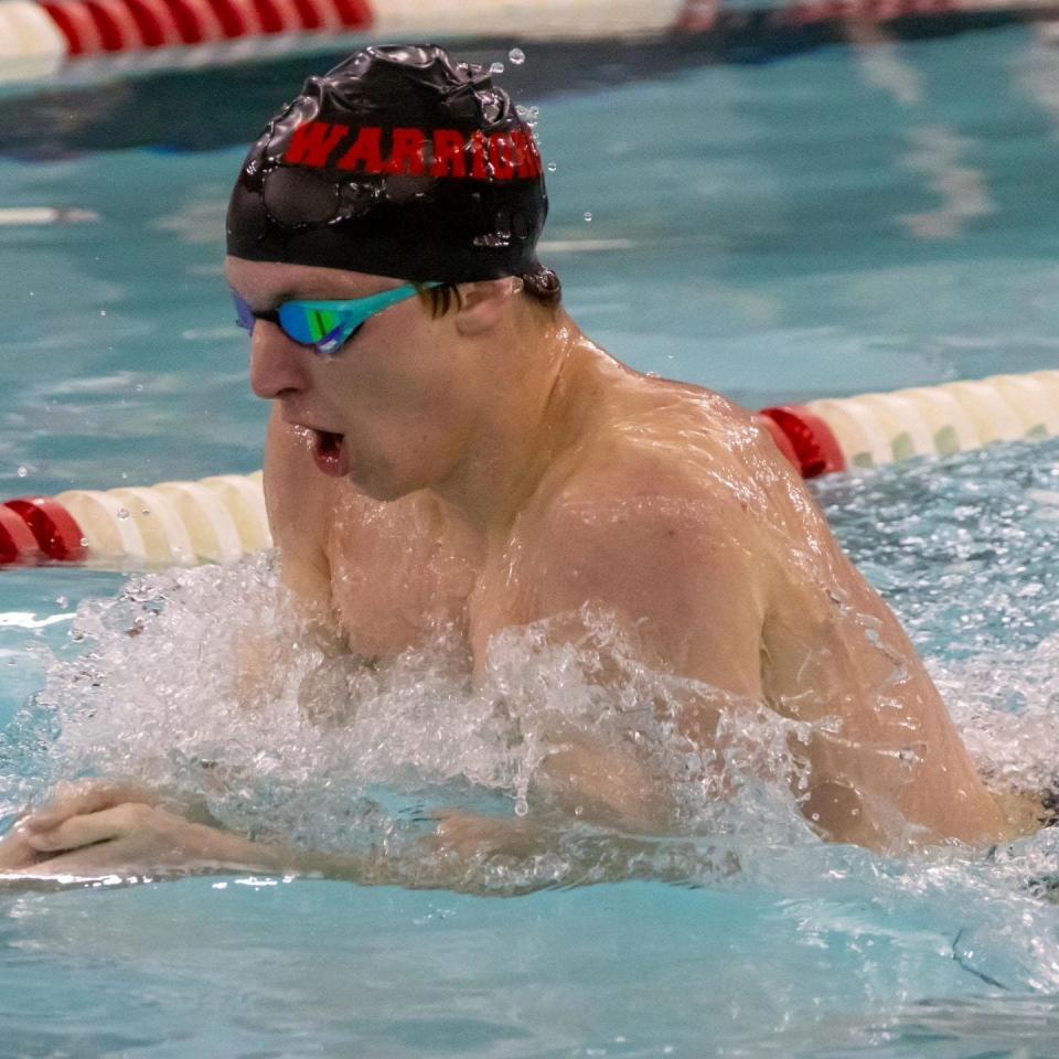 Tyler Schultz of the Chenango Valley boys swimming and diving team.