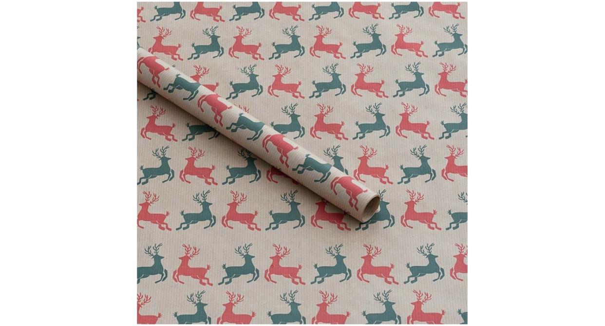 Eco-Wrap Recycled and Recyclable Deer Luxe Christmas Wrapping Paper (WH Smith)