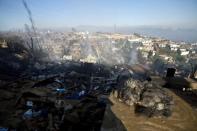 Vista general del área devastada de Valparaíso (Chile) el 14 de abril de 2014 (AFP | Martín Bernetti)