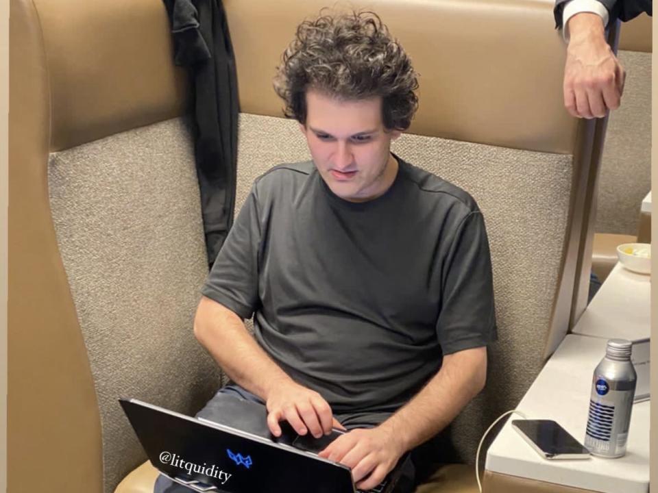 FTX founder Sam Bankman-Fried was ‘chilling’ in the American Airlines lounge at JFK before flying business class to his parents’ home to await trial