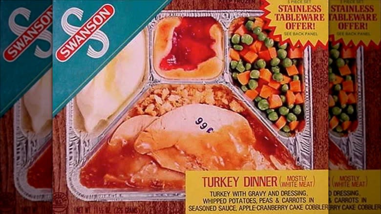 swanson original tv turkey dinner packaging