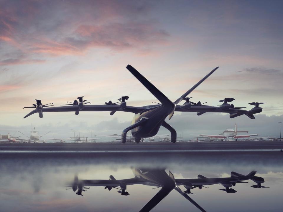 Archer's all-black Midnight eVTOL.