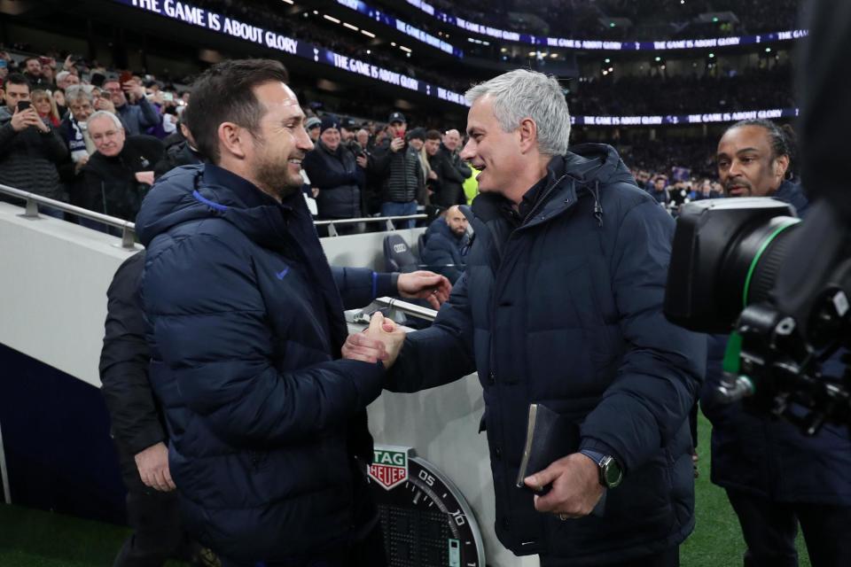 Mourinho ready for another reunion with Lampard (Tottenham Hotspur FC via Getty Images)