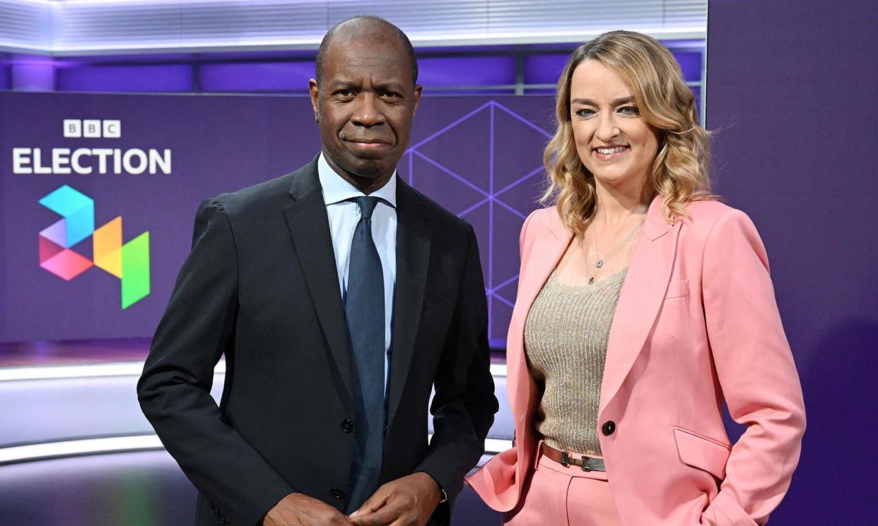 <span>Clive Myrie and Laura Kuenssberg will host the Election 2024 on BBC One </span><span>Photograph: Jeff Overs/BBC</span>