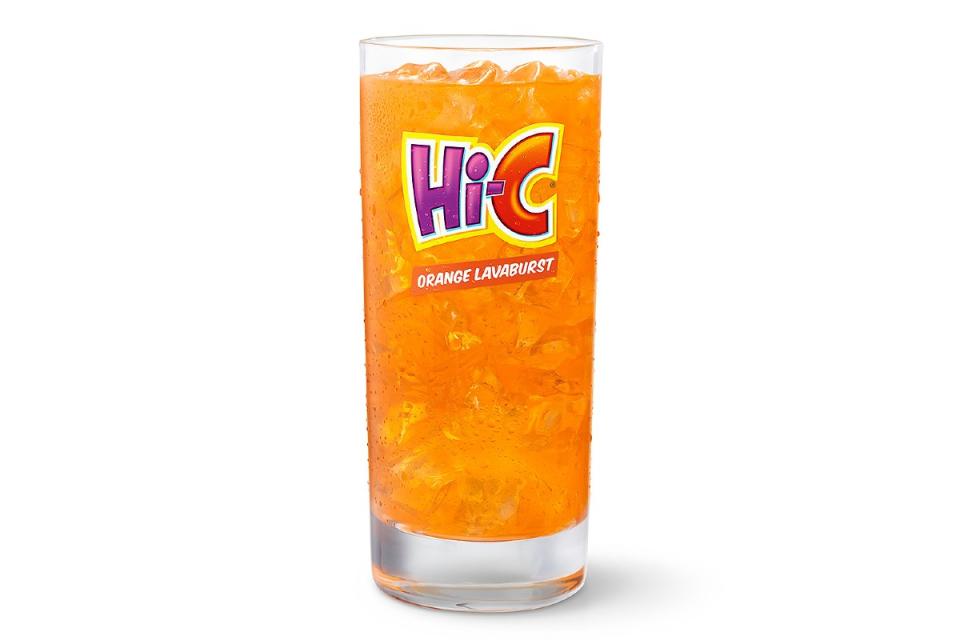 McDonald's Hi-C Lavaburst beverage.