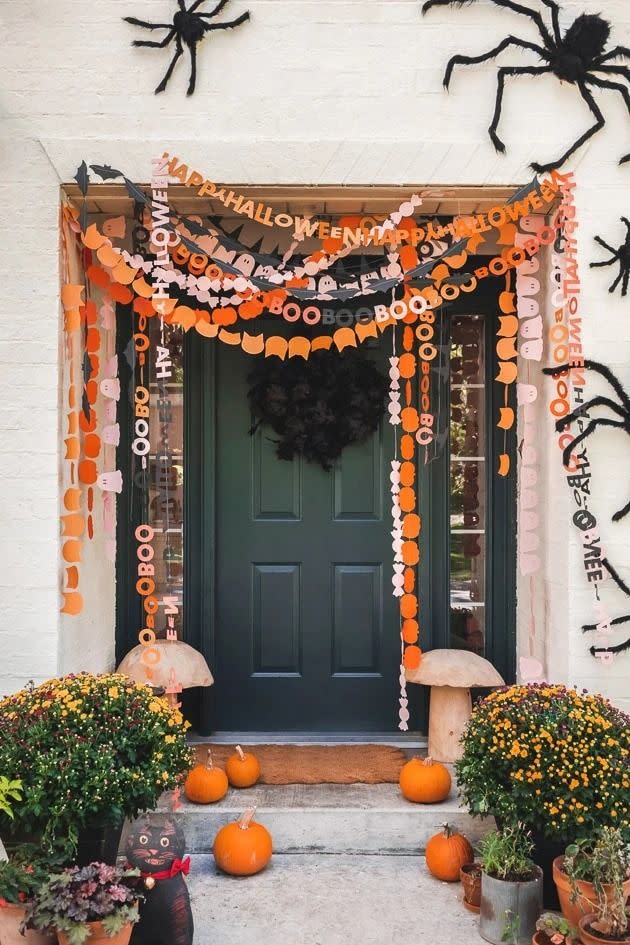 halloween porch decor garland