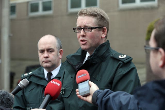 Will Kerr speaking at a press conference during his time at PSNI 