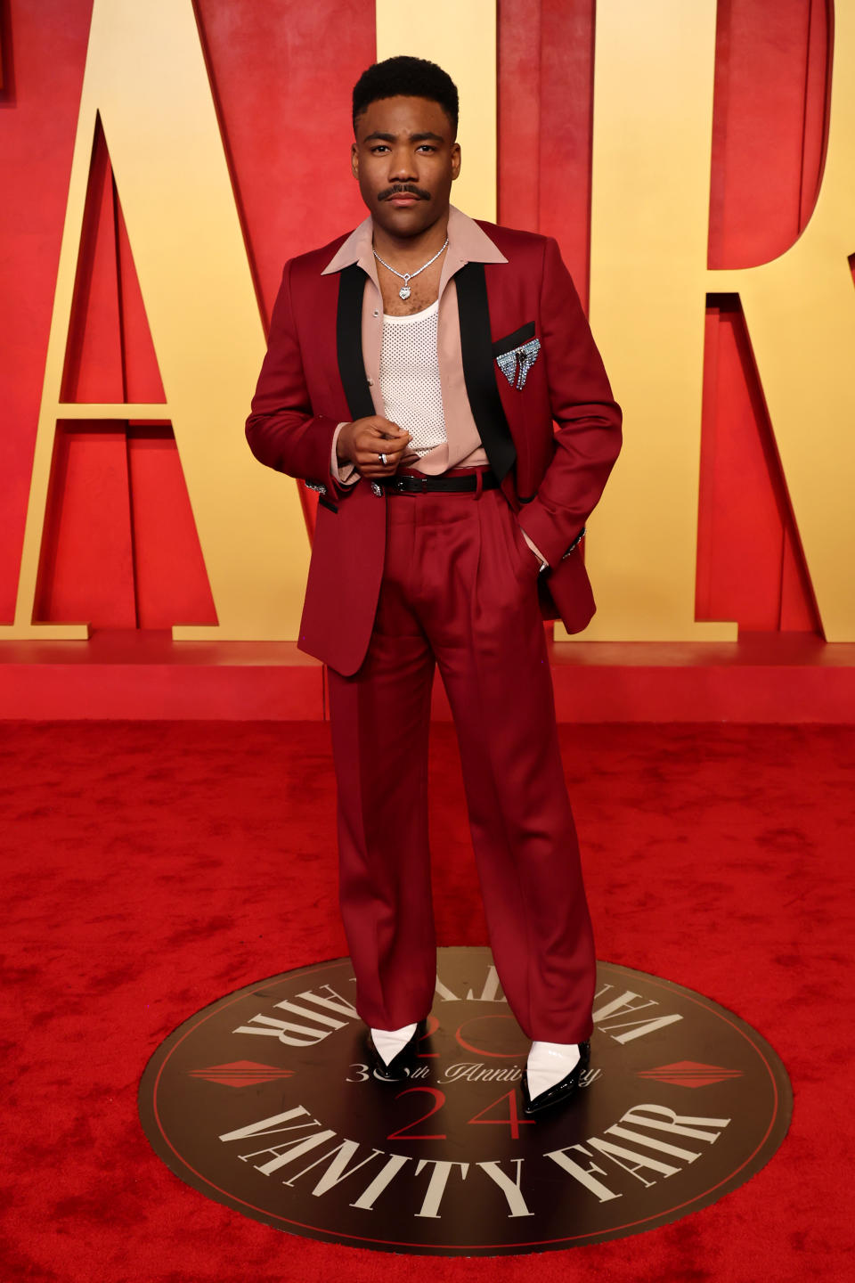 BEVERLY HILLS, CALIFORNIA - MARCH 10: Donald Glover attends the 2024 Vanity Fair Oscar Party Hosted By Radhika Jones at Wallis Annenberg Center for the Performing Arts on March 10, 2024 in Beverly Hills, California. (Photo by Amy Sussman/Getty Images)