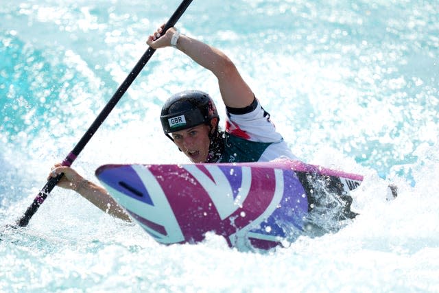 Kimberley Woods is competing in the women’s kayak semi-finals of the canoe slalom event on Sunday (Joe Giddens/PA)