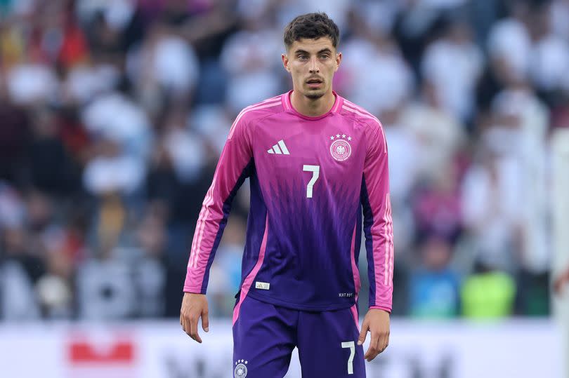 Kai Havertz in action for Germany against Greece