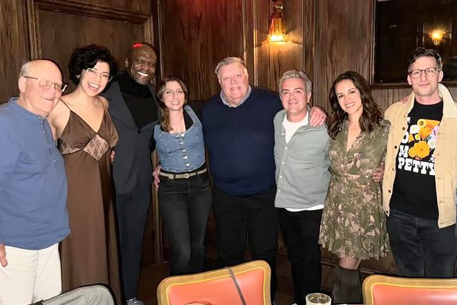 <p>Melissa Fumero/Instagram</p> The cast of 'Brookyn Nine-Nine' reunites to celebrate Andre Braugher