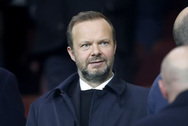 Ed Woodward was targeted by Manchester United supporters urging him to leave the club (Martin Rickett/PA)