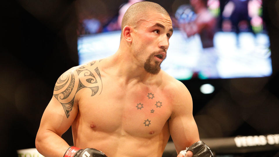 Aussie UFC star Robert Whittaker is seen here during a fight.