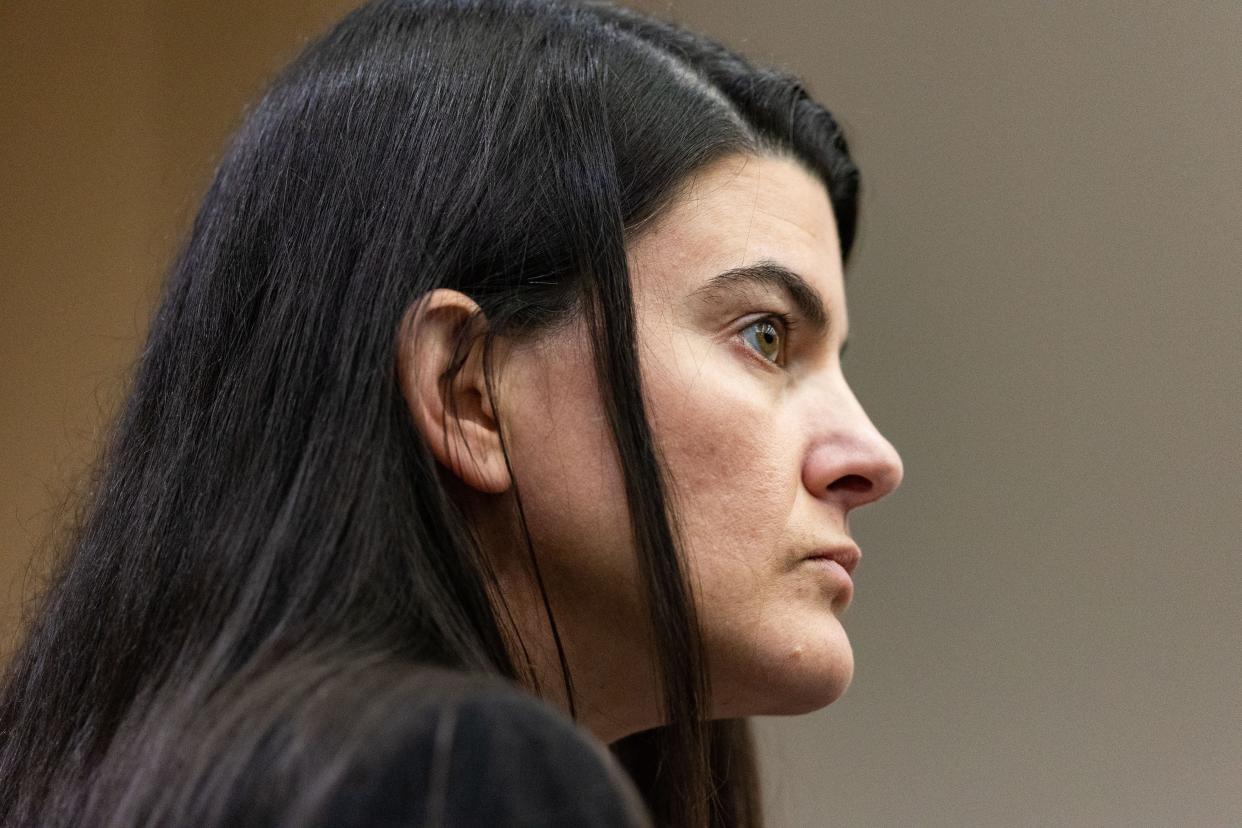 Marissel Descalzo, defense attorney for Donna Adelson, listens to Circuit Judge Stephen Everett during a motion hearing Monday, Dec. 11, 2023.
