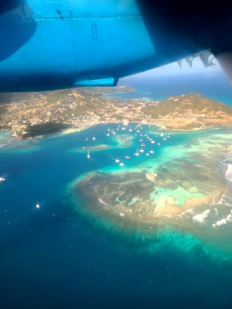 aerial view of Canouan