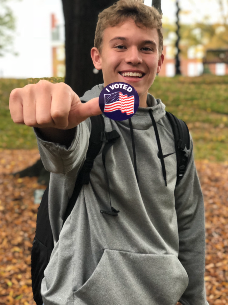 Dalton Lucas, a student at High Point University in North Carolina, voted in his first election in 2018. He's the chief of a polling station for 2020.<span class="copyright">Dalton Lucas</span>