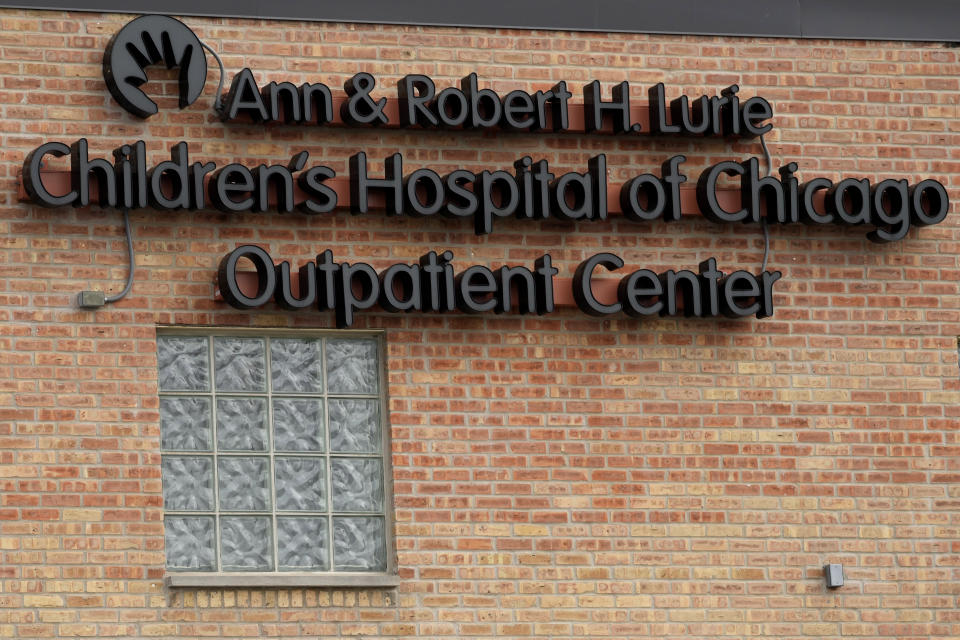 FILE - The Lurie Children's Hospital sign is displayed at the hospital, Feb. 5, 2024, in Skokie, Ill. A cyberattack on a renowned children’s hospital in Chicago has left some parents scrambling. They've had to reschedule surgeries on babies or scramble to get prescriptions filled for their sick kids. Experts warn this is just the start of a growing trend of foreign criminals attacking U.S. hospitals for hefty ransoms. (AP Photo/Nam Y. Huh, File)