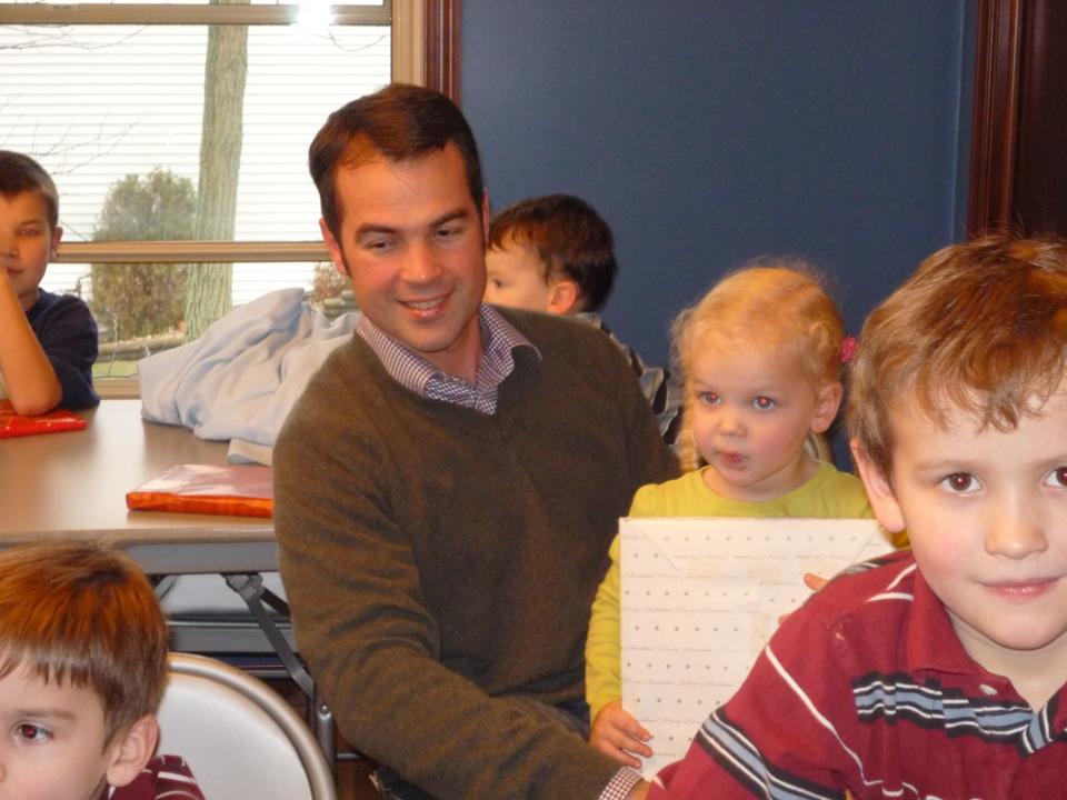 Detroit neurosurgeon Devon Hoover, photographed with his neices and nephews in 2010.