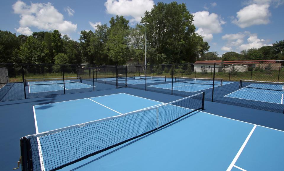 Pickleball courts at Stinger Park on North 12th Street in Bessemer City Thursday afternoon, July 6, 2023.