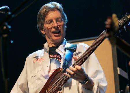 Musician Phil Lesh plays with his former bandmates at a benefit concert at the Warfield Theatre in San Francisco, California, in this file photo taken February 4, 2008. REUTERS/Robert Galbraith/Files