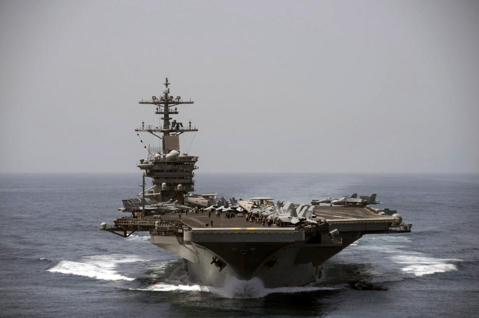 The USS Theodore Roosevelt has been in the Persian Gulf.