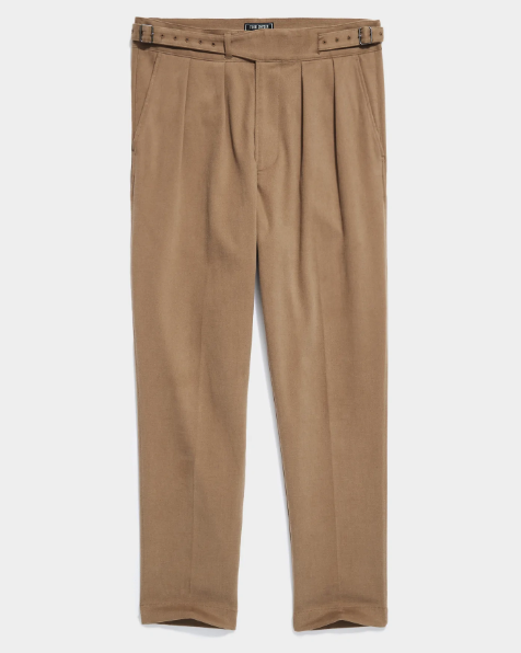 Regular Fit Green Pleated Gurkha Pants Online