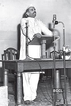 Kamath speaking at a Parliamentary conference on world government in 1952