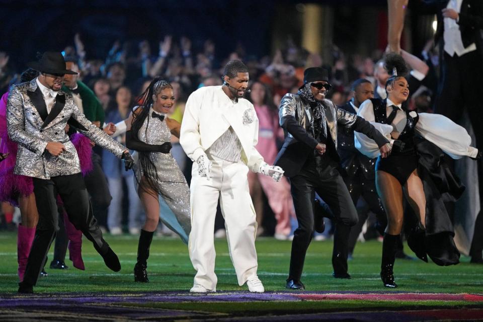 PHOTO: Usher performs during the Super Bowl LVIII Halftime Show, Feb. 11, 2024, in Las Vegas. (Kirby Lee/USA TODAY Sports via Reuters)