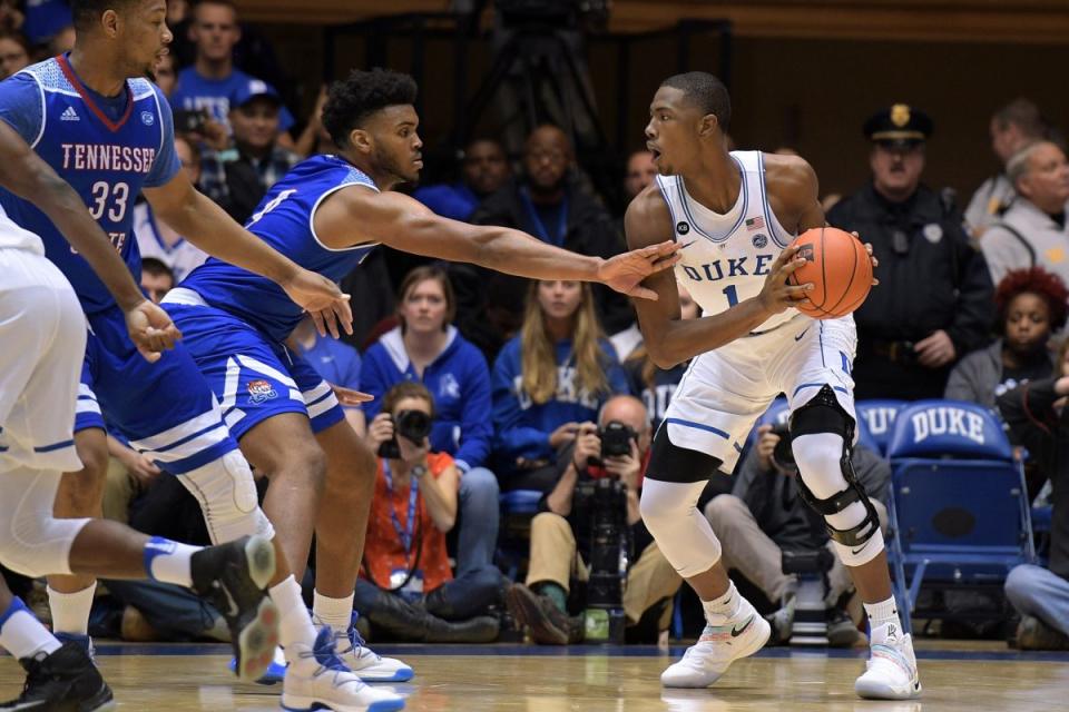 Harry Giles logged four minutes and did not score in his Duke debut (AP)