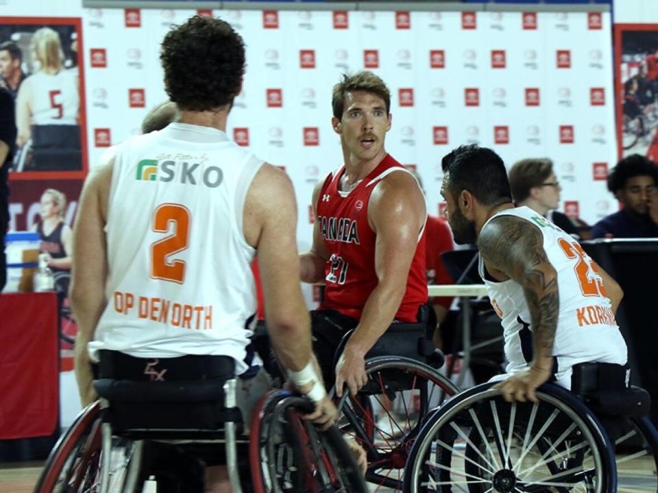 The Canadian men's wheelchair basketball squad defeated the Netherlands 57-56 in a friendly match in Toronto on Saturday to conclude its preparation ahead of the Americas Cup. (wheelchairbasketball.ca - image credit)