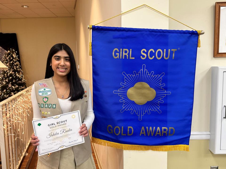 Ishika Ranka, a Girl Scout from troop 95829, Mahwah, dedicated over 1.5 years and 130 hours to her Gold Award project, "Resident Radiance".
