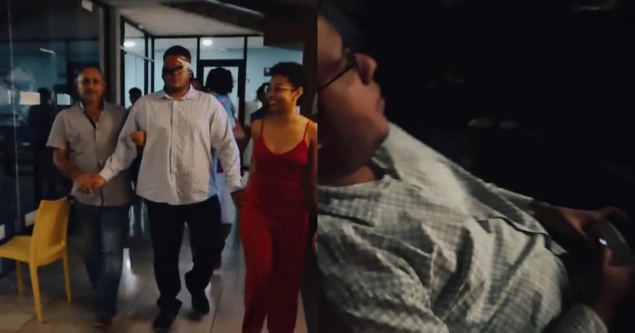 Mujer organizó la mejor fiesta de cumpleaños a su esposo: un torneo de ‘Fifa’ en un cine. Foto: Captura de video TikTok @nahomymanz