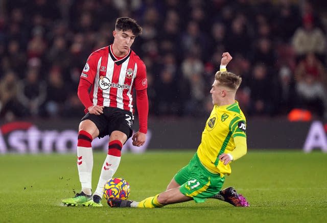 Livramento, left, has recovered from an anterior cruciate ligament injury which restricted him to two appearances last season 