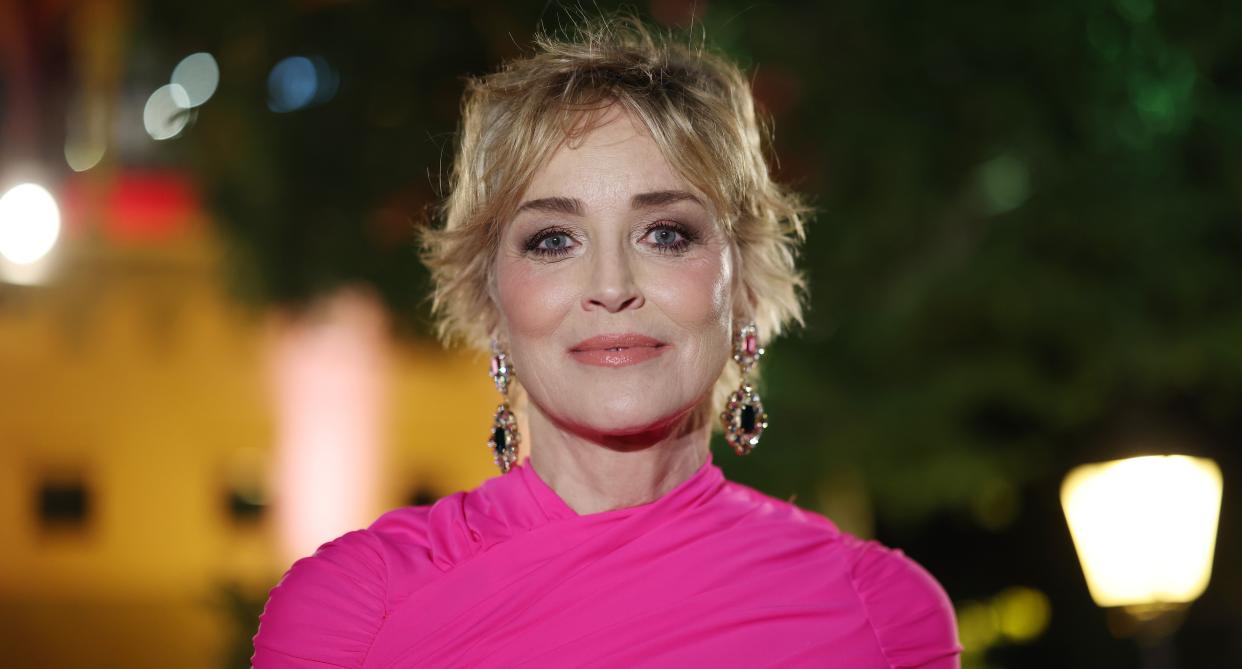 A close up image of Sharon Stone. (Getty Images)