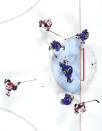 <p>Sara Grahn #1 of Sweden tends goal against Team Japan during the Women’s Ice Hockey Preliminary Round – Group B game on day one of the PyeongChang 2018 Winter Olympic Games at Kwandong Hockey Centre on February 10, 2018 in Gangneung, South Korea. (Photo by Bruce Bennett/Getty Images) </p>