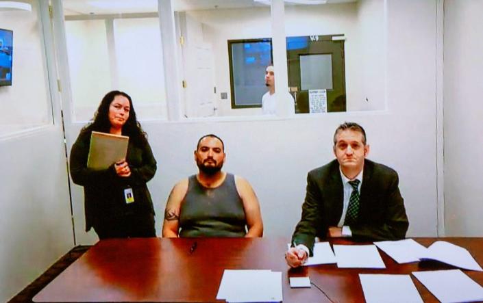 Carlos Rodriguez Torres appeared in Franklin County Superior Court via video from the jail in Pasco in 2019.