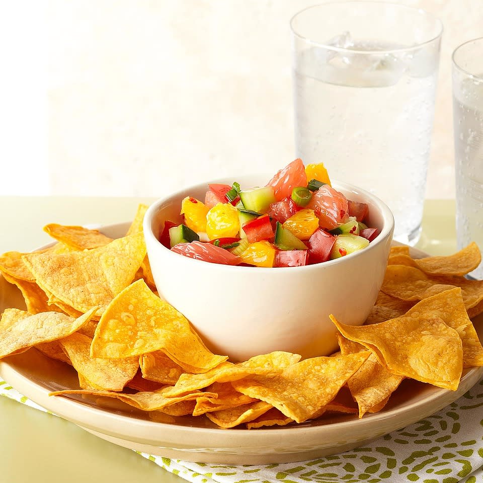 Citrus Salsa with Baked Chips