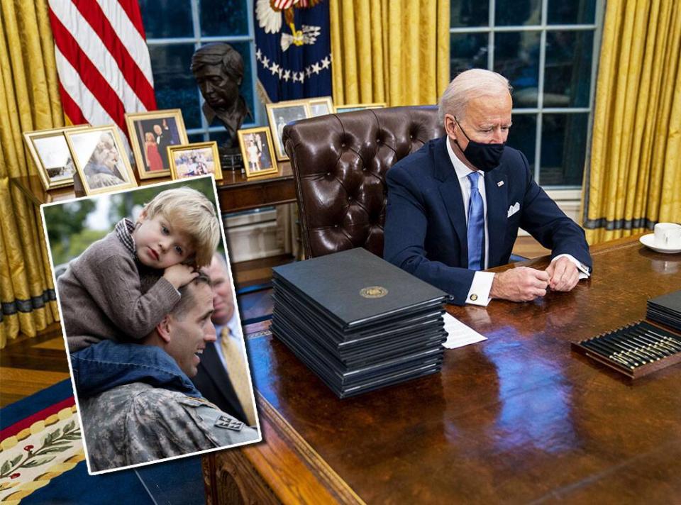 Joe Biden, Oval Office desk