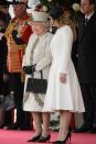 <p>Even though you might feel like you've known the Queen your whole life, remember: she doesn't know you. When you first meet her, <a rel="nofollow noopener" href="http://www.eonline.com/shows/the_royals/news/610777/protocol" target="_blank" data-ylk="slk:address her as "Your Majesty.";elm:context_link;itc:0;sec:content-canvas" class="link ">address her as "Your Majesty."</a> Use "Ma'am" the rest of the time, except when you say farewell, which should be "Your Majesty" once again.</p>