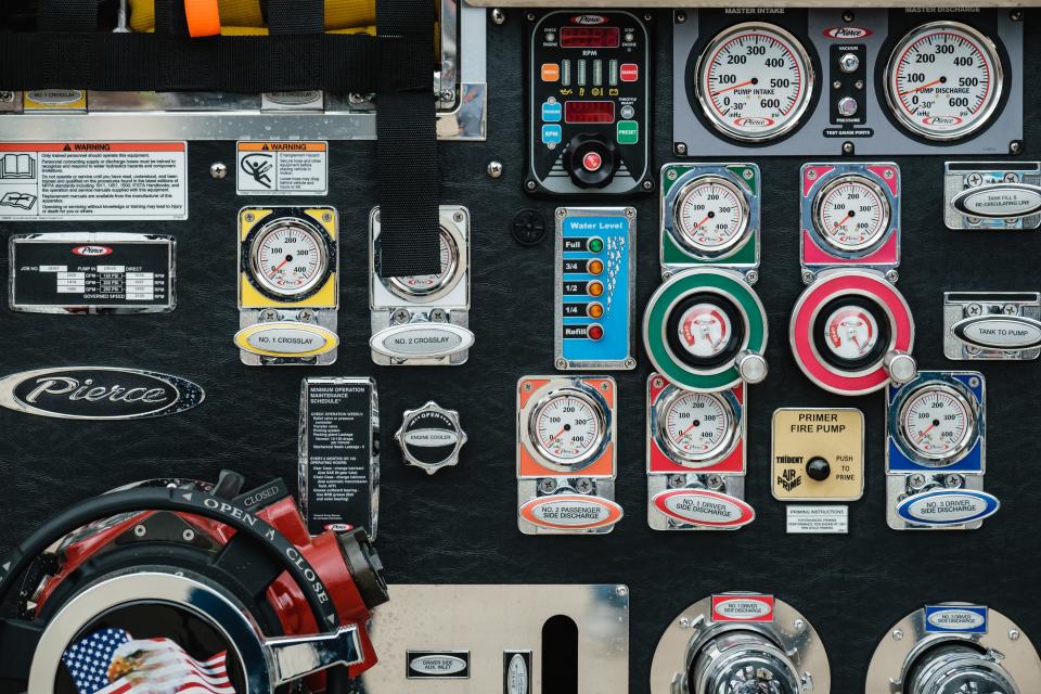 Gauges on New Philadelphia's new fire truck.