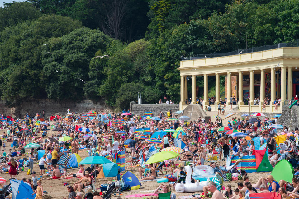 Wales Experiences High Temperatures As Heat Wave Hits UK