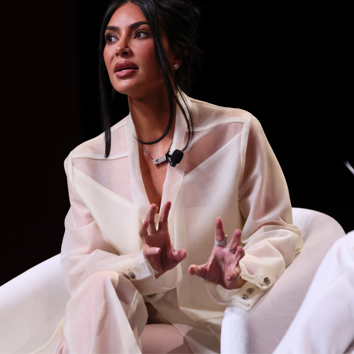  Kim Kardashian speaks onstage at the 2023 TIME100 Summit at Jazz at Lincoln Center on April 25, 2023 in New York City 