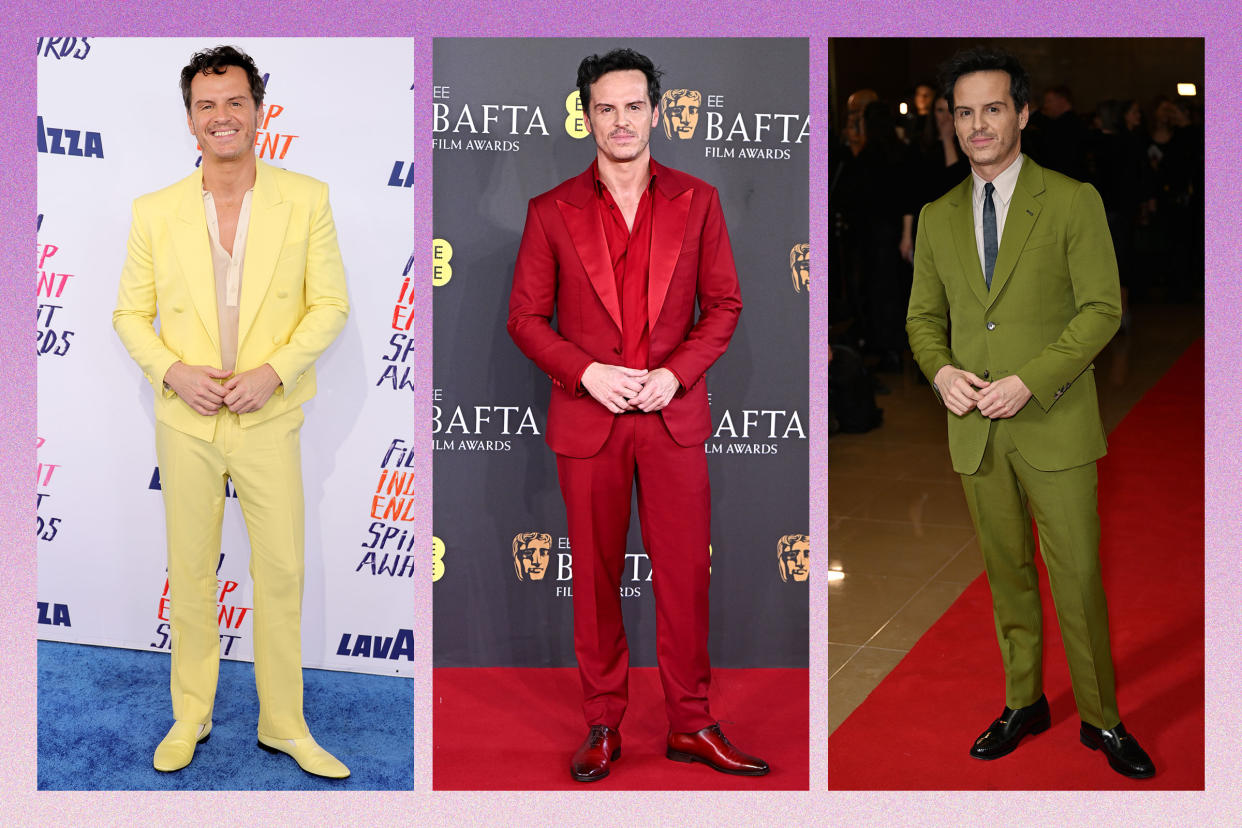 Andrew Scott at the Film Independent Spirit Awards, BAFTA Film Awards, and the London Critics' Circle Film Awards<span class="copyright">Kayla Oaddams—WireImage; Stephane Cardinale—Corbis/Getty Images; Gareth Cattermole—Getty Images</span>