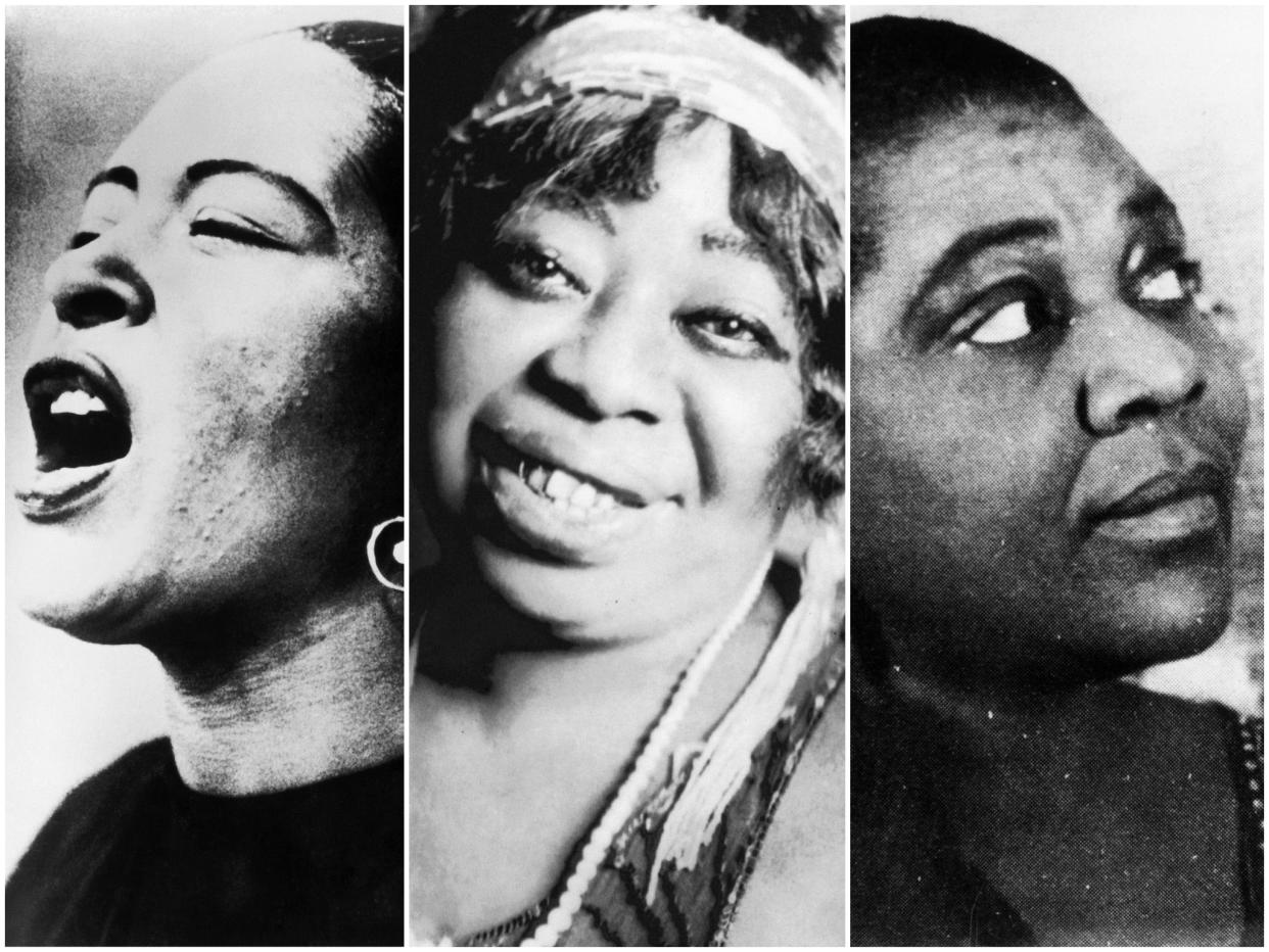 Ladies sing the blues: Billie Holiday, Ma Rainey and Bessie Smith (Rex/Getty)