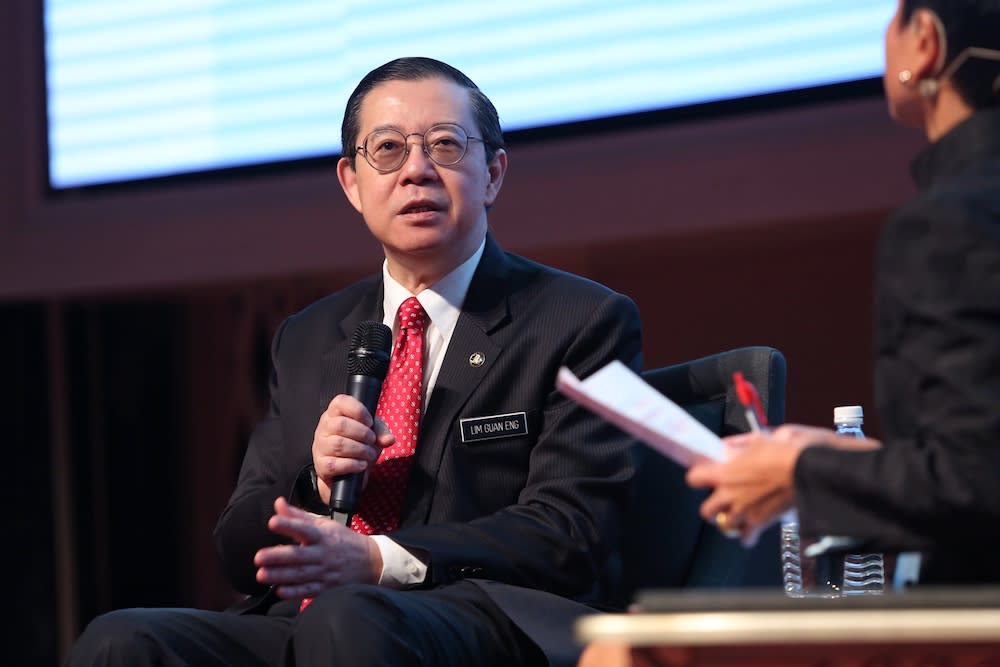 Finance Minister Lim Guan Eng answers questions during the ‘Budget 2020 Forum’ in Kuala Lumpur October 14, 2019. — Picture by Choo Choy May