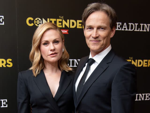 <p>Scott Garfitt/Deadline/Penske Media/Getty</p> Anna Paquin and Stephen Moyer at 'The Irishman' presentation on October 5, 2019.