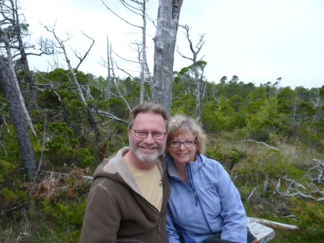 Ralph Scott, left, has been taking Albrioza for 14 months and says the drug is helping him live with ALS. Pictured with his wife, Susan Larkam.  (Submitted by Tim Scott - image credit)