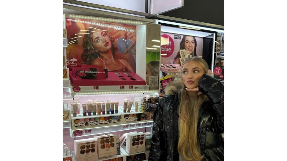 Princess Andre pictured with her campaign in Superdrug