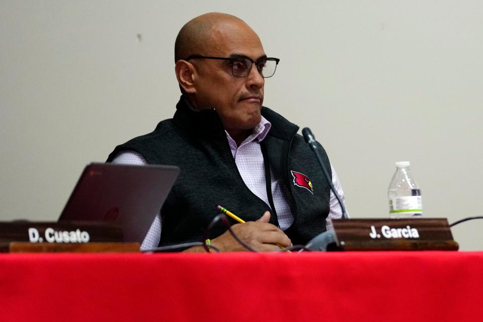 Jay Garcia is shown at the Westwood Board of Education Reorganization Meeting, Thursday, January 4, 2024.